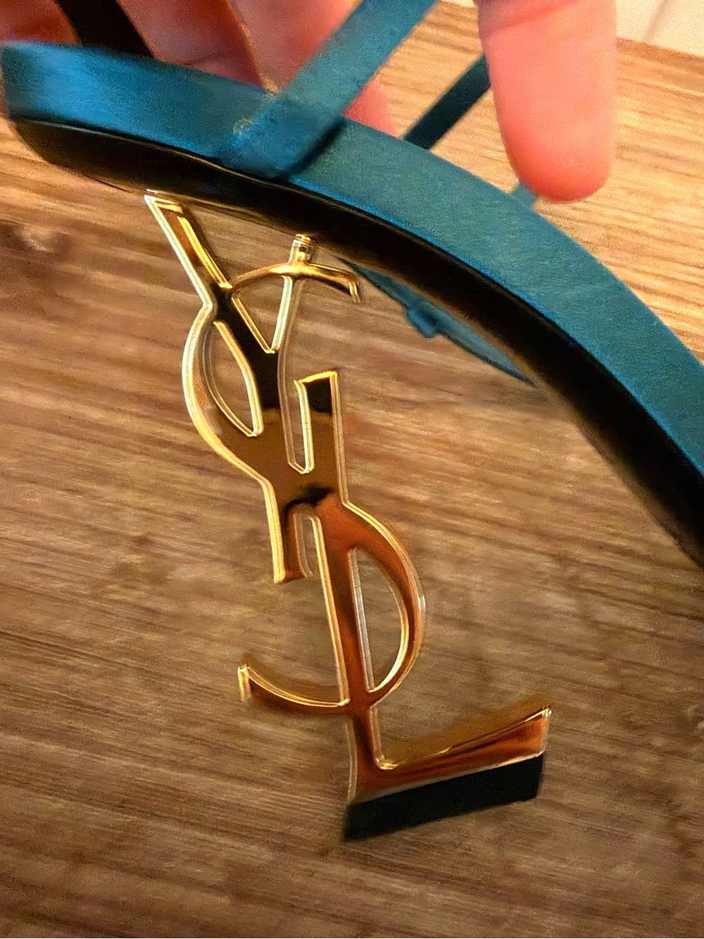 YSL SAINT LAURENT Gorgeous Logo Opyum Heeled Sandals NEW Return 38.5 $1,395!! - Picture 9 of 15